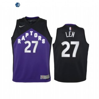 Camisetas de NBA Ninos Edición ganada Toronto Raptors Alex Len Purpura 2021