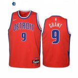 Camisetas NBA Ninos Detroit Pistons NO.9 Jerami Grant 75th Rojo Ciudad 2022-23