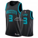 Camisetas NBA de Jeremy Lamb Charlotte Hornets Nike Negro Ciudad 18/19