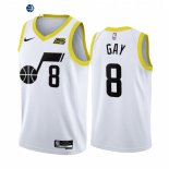 Camisetas NBA Nike Utah Jazz NO.8 Rudy Gay Blanco Association 2022-23
