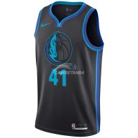Camisetas NBA de Dirk Nowitzki Dallas Mavericks Nike Antracita Ciudad 18/19