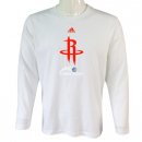 Camisetas NBA Manga Larga Houston Rockets Blanco