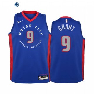 Camiseta NBA Ninos Detroit Pistons Jerami Grant Azul Ciudad 2020-21