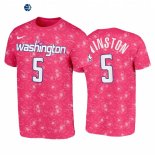 T Shirt NBA Washington Wizards NO.5 Cassius Winston Rose Ciudad 2022-23