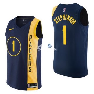 Camisetas NBA de Lance Stephenson Indiana Pacers Nike Marino Ciudad 17/18