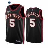 Camisetas NBA de New York Knicks Immanuel Quickley Nike Negro Ciudad 2021-22