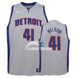 Camiseta NBA Ninos Detroit Pistons Jameer Nelson Gris Statement 17/18