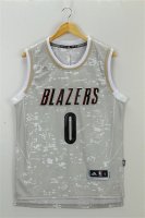 Camisetas NBA Luces Ciudad Lillard Portland Trail Blazers Gris