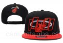 Snapbacks Caps NBA De Miami Heat Negro Rojo-5