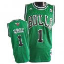 Camisetas NBA de Derrick Rose Chicago Bulls Rev30 Verde