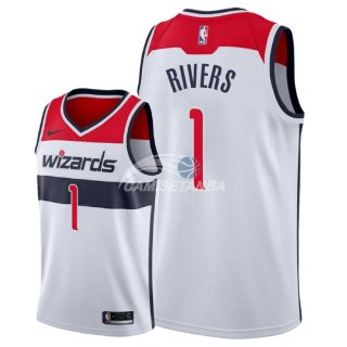 Camisetas NBA de Austin Rivers Washington Wizards Blanco Association 2018