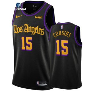 Camisetas NBA de DeMarcus Cousins Los Angeles Lakers Negro Ciudad Creativa 19/20
