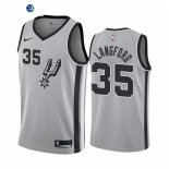 Camisetas NBA Nike San Antonio Spurs NO.35 Romeo Langford Gris Statement 2022