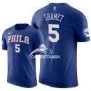 Camisetas NBA de Manga Corta Landry Shamet Philadelphia 76ers Azul 17/18