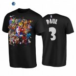 T-Shirt NBA Oklahoma City Thunder Chris Paul New Season Mascot Negro 2020