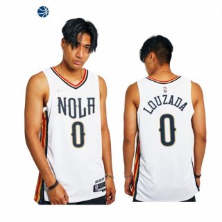 Camisetas NBA de New Orleans Pelicans Didi Louzada 75th Blanco Ciudad 2021-22
