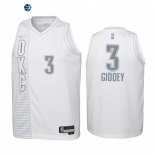 Camisetas NBA Ninos Oklahoma City Thunder NO.3 Josh Giddey 75th Season Blanco Ciudad 2022-23