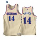 Camisetas NBA Earned Edition Philadelphia 76ers NO.14 Danny Green Crema 2022-23