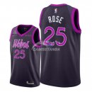 Camisetas NBA de Derrick Rose Minnesota Timberwolves Púrpura Ciudad 18/19
