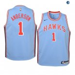 Camisetas de NBA Ninos Atlanta Hawks Justin Anderson Azul Hardwood Classics 19/20