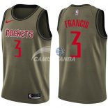 Camisetas NBA Salute To Servicio Houston Rockets Steve Francis Nike Ejercito Verde 2018