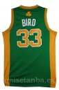 Camisetas NBA de Larry Joe Bird Boston Celtics Verde Naranja