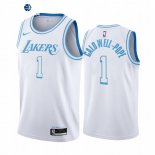 Camiseta NBA de Kentavious Caldwell Pope Los Angeles Lakers NO.1# Nike Blanco Ciudad 2020-21