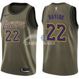 Camisetas NBA Salute To Servicio Los Angeles Lakers Elgin Baylor Nike Ejercito Verde 2018