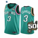 Camisetas NBA Nike San Antonio Spurs NO.3 Keldon Johnson 50th Teal Ciudad 2022-23