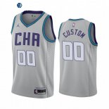 Camisetas NBA Charlotte Hornets Personalizada Gris Ciudad 2019-20