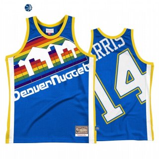 Camisetas NBA Denver Nuggets Gary Harris Big Face 2 Azul Hardwood Classics