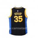 Camisetas NBA de Kevin Durant Golden State Warriors Negro Amarillo