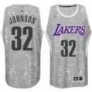 Camisetas NBA Luces Ciudad Johnson L.A.Lakers Gris