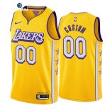 Camisetas NBA Los Angeles Lakers Personalizada Amarillo Ciudad 2019-20