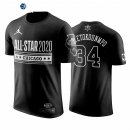Camisetas NBA de Manga Corta Giannis Antetpkounmpo All Star 2020 Negro