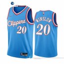 Camisetas NBA de Los Angeles Clippers Justise Winslow 75th Azul Ciudad 2021-22
