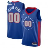 Camisetas NBA Detroit Pistons Personalizada Azul Ciudad 2020-21