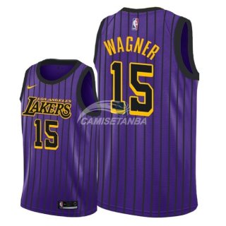 Camisetas NBA de Moritz Wagner Los Angeles Lakers Nike Púrpura Ciudad 18/19