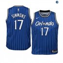Camisetas de NBA Ninos Orlando Magic Jonathon Simmons Azul Hardwood Classics