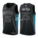 Camisetas NBA de Kemba Walker Charlotte Hornets Nike Negro Ciudad 17/18