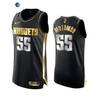 Camiseta NBA de Dikembe Mutombo Denver Nuggets Negro Oro 2020-21
