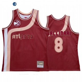 Camisetas NBA Atlanta Hawks NO.8 Danilo Gallinari Rojo Hardwood Classics 2022