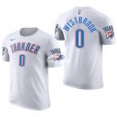 Camisetas NBA de Manga Corta Russell Westbrook Oklahoma City Thunder Blanco 17/18