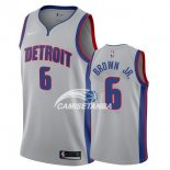 Camisetas NBA de Bruce Brown Jr Detroit Pistons 17/18 Gris Statement