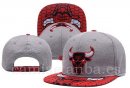 Snapbacks Caps NBA De Chicago Bulls Gris Rojo-1