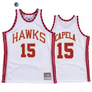 Camisetas NBA Atlanta Hawks Clint Capela Blanco Hardwood Classics