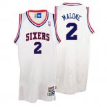 Camisetas NBA de Moses Malone Philadelphia 76ers Blanco
