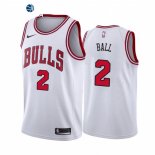 Camisetas NBA de Chicago Bulls Lonzo Ball Nike Blanco Association 2021-22