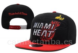 Snapbacks Caps NBA De Miami Heat Negro Rojo-7