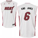 Camisetas NBA de Lebron James Miami Heats Blanco-1